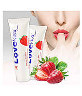 Лубрикант Love Kiss Полуниця на водній основі, 100 мл