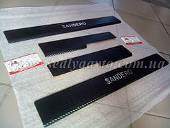 Накладки на пороги Renault SANDERO II/Sandero Stepway з 2012-/2019- (Carbon)