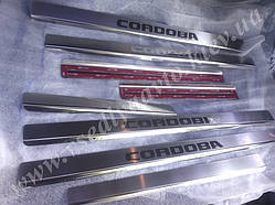 Накладки на пороги Seat CORDOBA III 5-дверцята з 2003-2009 рр. (Premium)