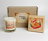 Свічка ручної роботи з соєвого воску і печиво з передбаченнями в коробці - Набір подарунковий «Милій матусі» - День матері, фото 3