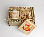 Свічка ручної роботи з соєвого воску і печиво з передбаченнями в коробці - Набір подарунковий «Бившему» - День закоханих, фото 4