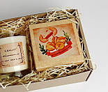 Свічка ручної роботи з соєвого воску і печиво з передбаченнями в коробці - Набір подарунковий «Бившему» - День закоханих, фото 8