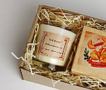 Свічка ручної роботи з соєвого воску і печиво з передбаченнями в коробці - Набір подарунковий «Бившему» - День закоханих, фото 9
