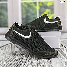 Кроссовки мокасины мужские сетка хаки Dago Style 45