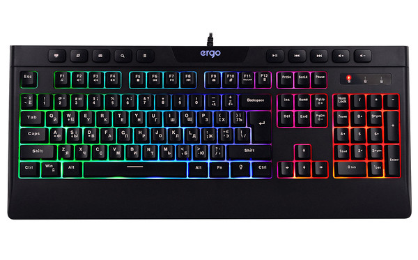 Клавіатура ігрова з підсвіткою Ergo KB-510 USB Black light
