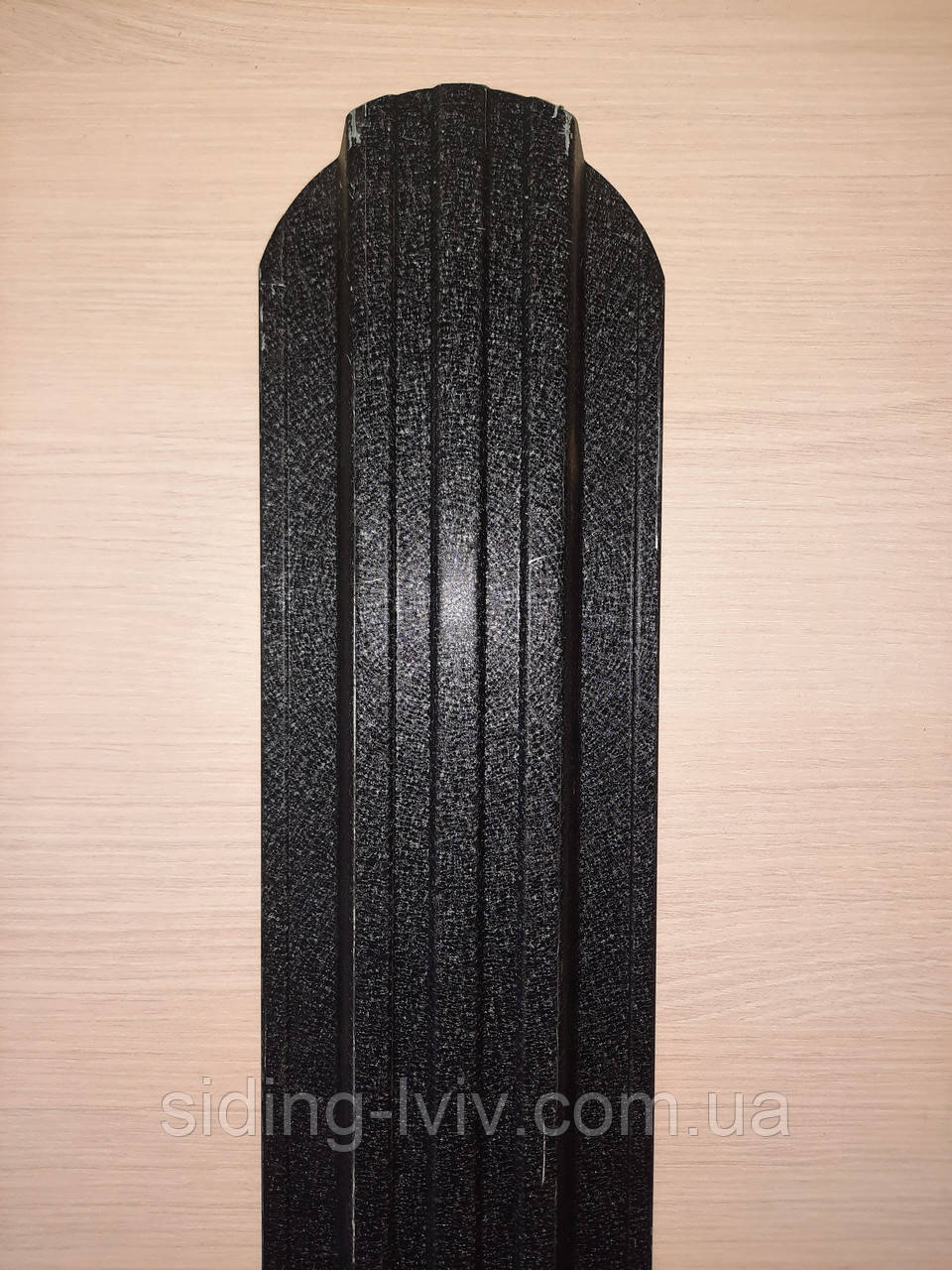 Євроштахети чорний мат 115 мм двох сторонній, фото 1