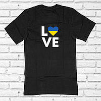 Футболка черная с принтом "Я люблю Україну"