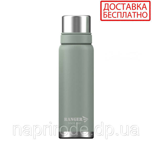 Термос Ranger Expert 0,9 L RA-9920 питний термос для риболовлі термос для чаю оливковий сталевий Рейнджер, фото 1