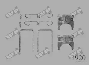 Ремкомплект задніх гальмівних колодок WP (Carrab) 1920 для Peugeot 504, 505, 604, 604 V6, крос-код за Quick Brake 1144