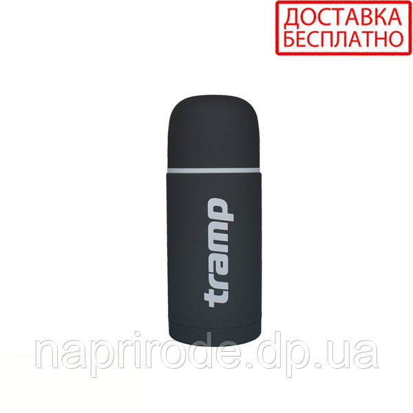 Термос Tramp Soft Touch UTRC-108 0,75 л сірий для напоїв з нержавіючої сталі для чаю, похідний Трамп