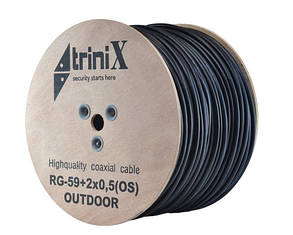 Кабель комбінований RG-59+2*0,5 (305 м) TRINIX (вуличний)