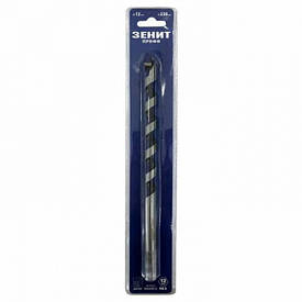 Свердло по дереву шнекове, 12 х 230 мм, 6-гранний хвостовик ЗЕНІТ