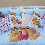 Комплект в дитяче ліжечко 8 в 1 Спальний комплект для дівчинки, фото 8