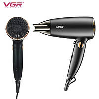 Профессиональный Фен для укладки волос VGR V-439, дорожный складной портативный фен для волос