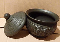 Горщик глиняний для запікання (чанашниця) козаки керамічний 1-2л