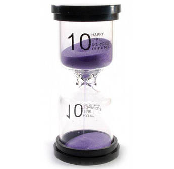 Часы песочные (10 минут) фиолетовый 10 см (DN30777B)