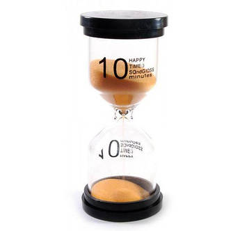 Часы песочные (10 минут) оранжевый 10 см (DN30777C)