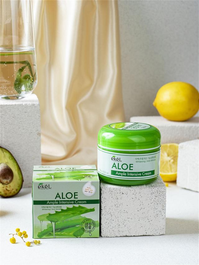 Зволожуючий крем для обличчя з екстрактом алое Ekel Ample Cream Intensive Aloe
