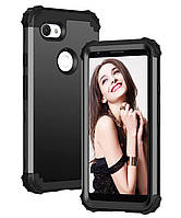 Потужний протиударний чохол для Google Pixel 3a XL чорний трискладовий бампер