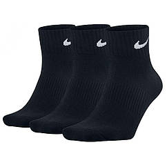 Шкарпетки спортивні Nike Everyday Cushion Ankle 3 пари чорні (SX7667-010)