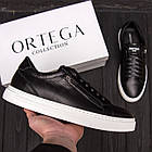 Чоловічі шкіряні кеди ORTEGA Aircross Black, фото 8