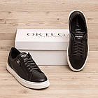 Чоловічі шкіряні кеди ORTEGA Aircross Black, фото 7