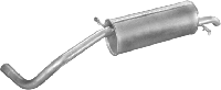 Глушитель Шкода Фабия (Skoda Fabia) 1.4i -16v kombi 99- (24.39) Polmostrow алюминизированный