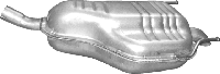 Глушитель Опель Зафира (Opel Zafira) 1.6/1.8/2.2 05-10 (17.287) Polmostrow алюминизированный