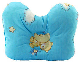 Подушка ортопедична для немовлят (метелик) ОП-2 J2302 OLVI з малюнком «Зірочки на блакитному»