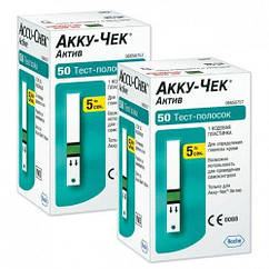 Тест-смужки Accu-Chek Active (Акку-Чек Актив) 100 шт (2 уп.*50шт.)