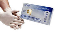 Рукавички мед. оглядові з пудрою, гладкі, 50 пар, нар. L, Vogt Medical