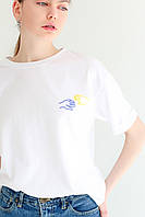Женская футболка свободного кроя с тематическим принтом, фото 1