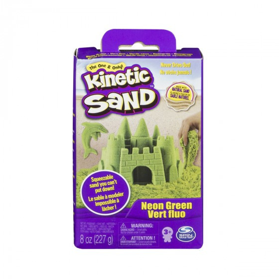 Песок для детского творчества - KINETIC SAND NEON (зеленый, 227г) 71423G , - фото 1 - id-p1609402763