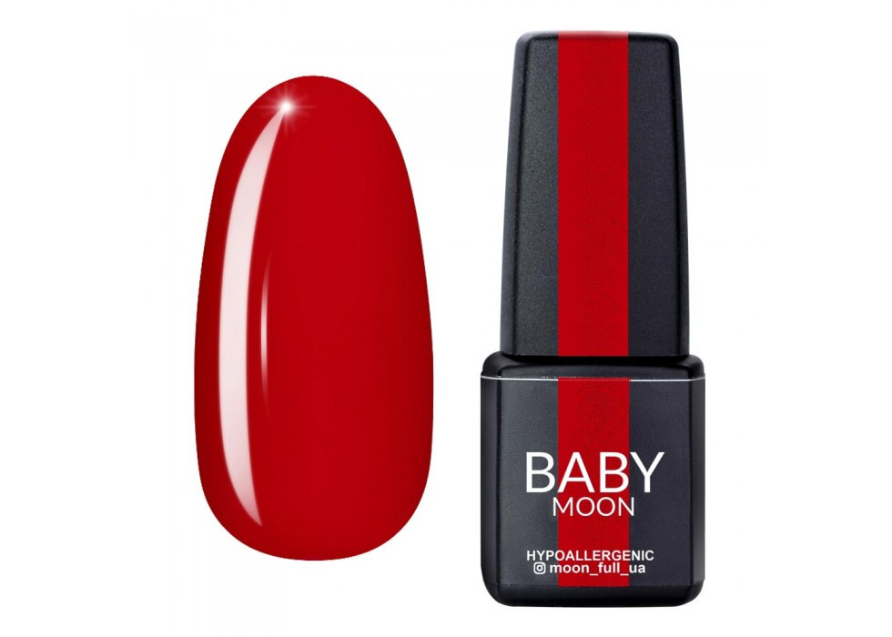 Гель-лак Baby Moon Full Red Chic №001 полунично-червоний, 6мл.