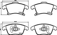 Гальмівні колодки передні Ford Galaxy, Mondeo V, Ford Usa Fusion 2014-; Lincoln Mkz 06- (Пр-во BREMBO)P24173