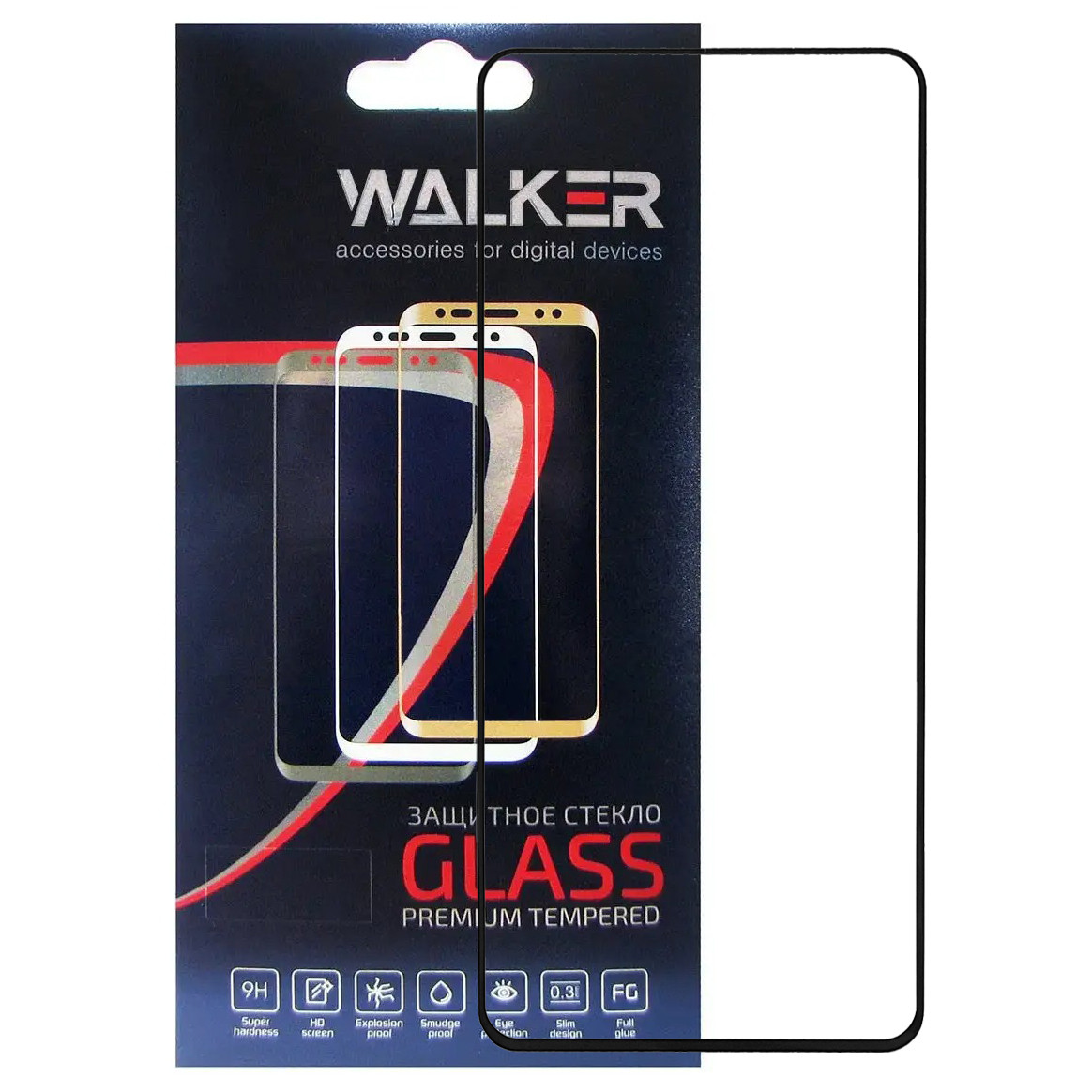 Захисне скло Walker 3D Full Glue для Xiaomi Mi 11 Lite Black, фото 1