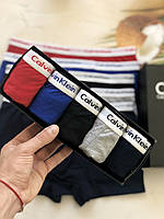Стильный набор, мужские трусы Calvin Klein, нижнее белье Кельвин Кляйн, классические боксеры 5 шт! На подарок!, фото 5