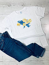 Патріотична футболка з бавовни преміум якість різні принти з українською символікою Sfad820, фото 5