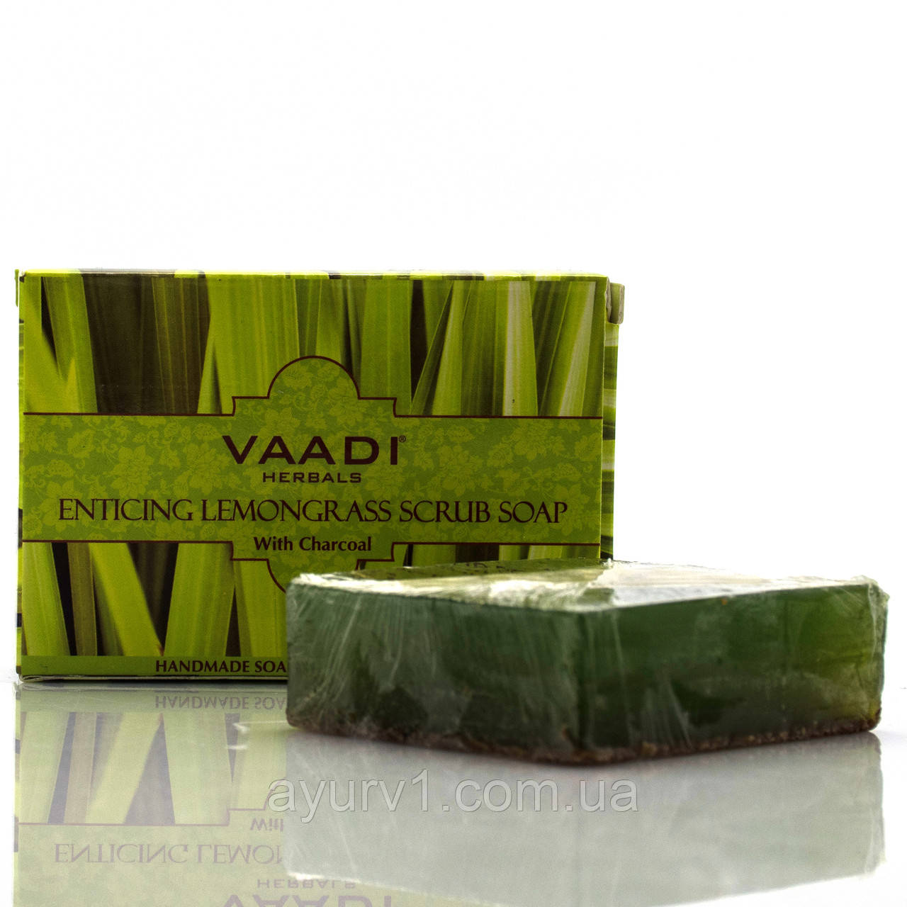 Мыло-скраб с лемонграссом, Enticing Lemongrass Scrub Soap, Индия 75 г - фото 1 - id-p1608359633