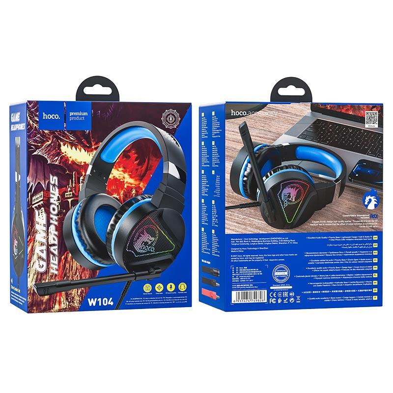 Навушники провідні ігрові Hoco W104 Drift gaming Blue