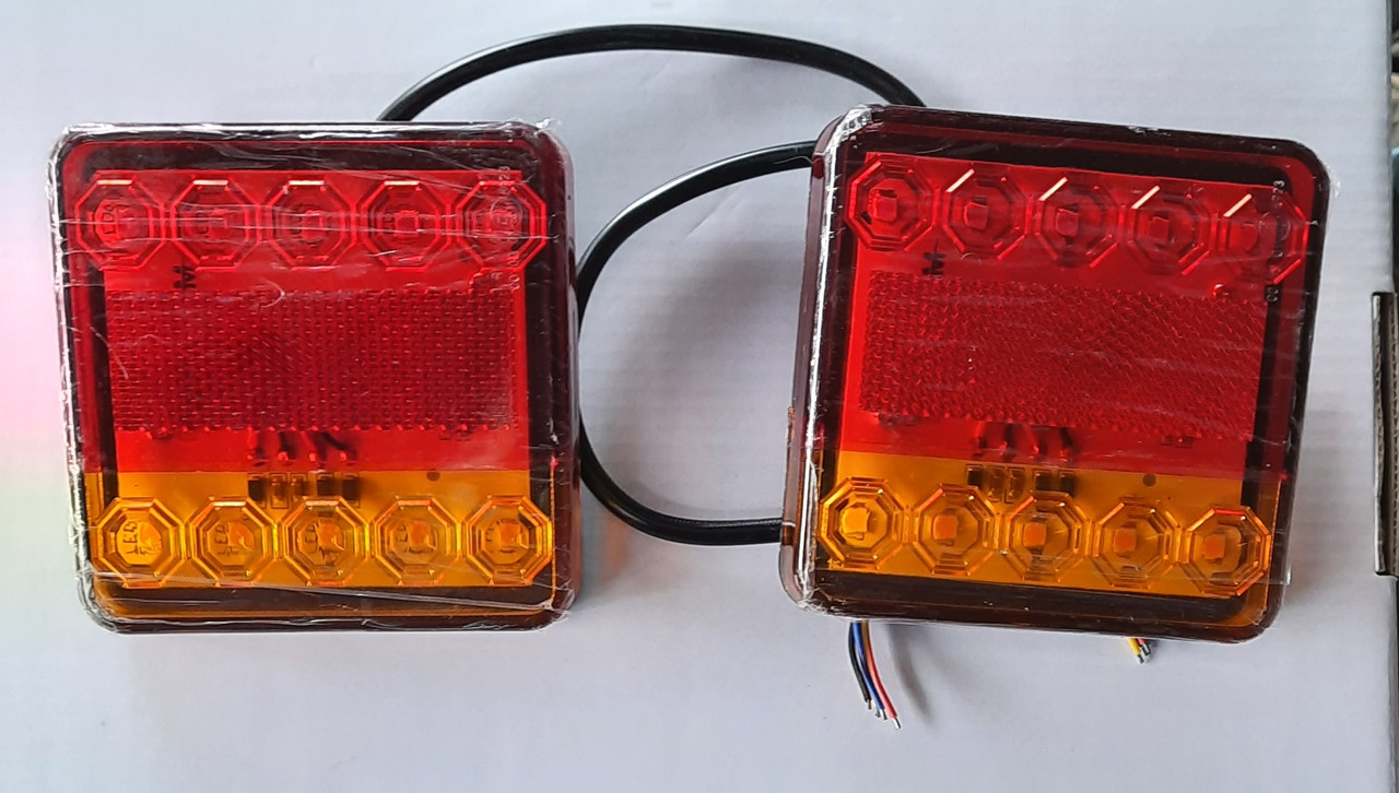 Ліхтарі на причіп світлодіодні led задні 12v, 24v 2 шт.
стоп габарит поворот