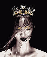 Картина по номерам "Принцесса Азии" с золотой краской 40*50 см, набор для творчества, Artmo, Украина