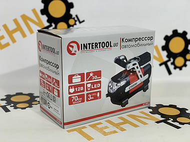 Компресор автомобільний INTERTOOL 12 В. Один циліндр 30 мм INTERTOOL, фото 6