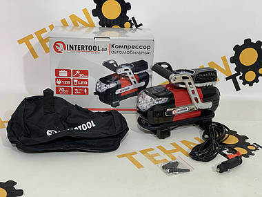 Компресор автомобільний INTERTOOL 12 В. Один циліндр 30 мм INTERTOOL, фото 5