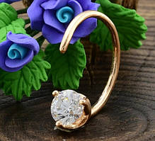 Каблучка Xuping дитяча 14316, розмір регульований, ширина 5мм, позолота 18К