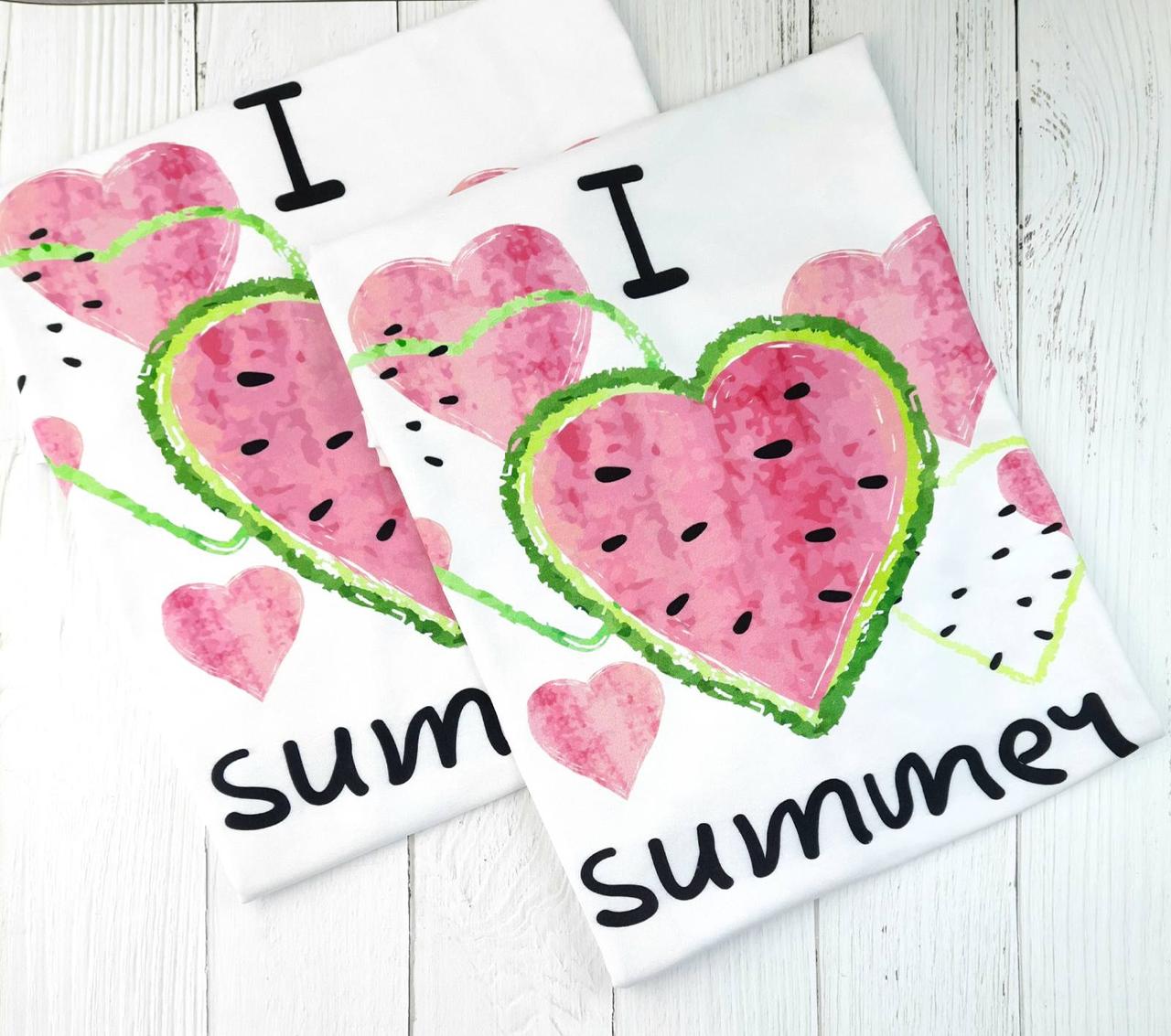 Стрейч кулір принт "SUMMER" КУПОН 65*180 см. (диджитал)