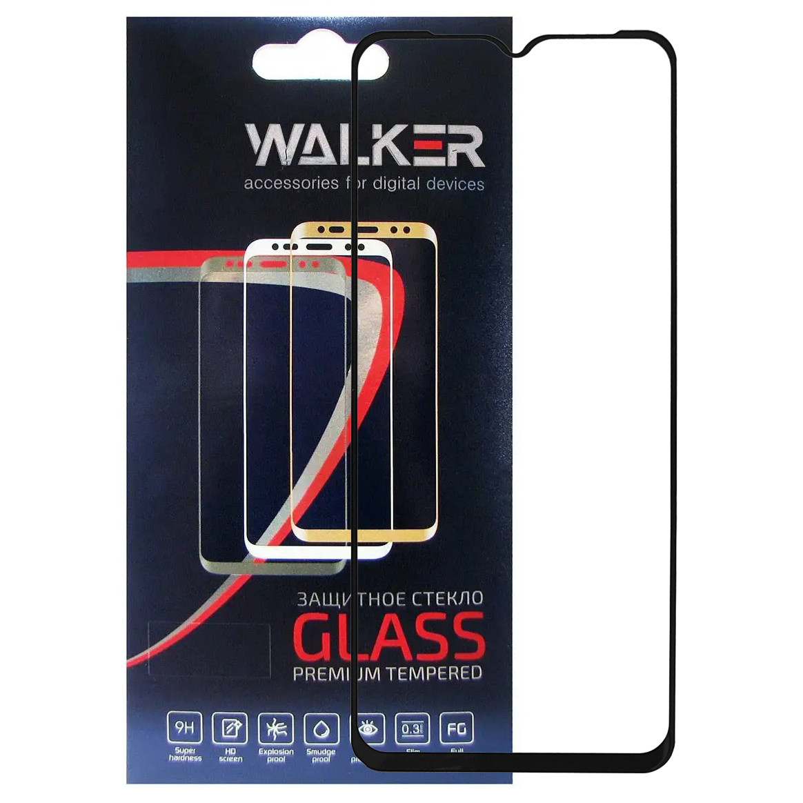 Захисне скло Walker 3D Full Glue для Samsung Galaxy A12 / M12 Black