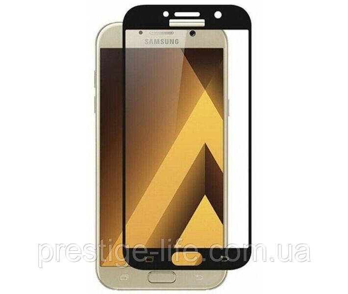 Захисне скло Full Glue Samsung A720 (A7-2017) Black