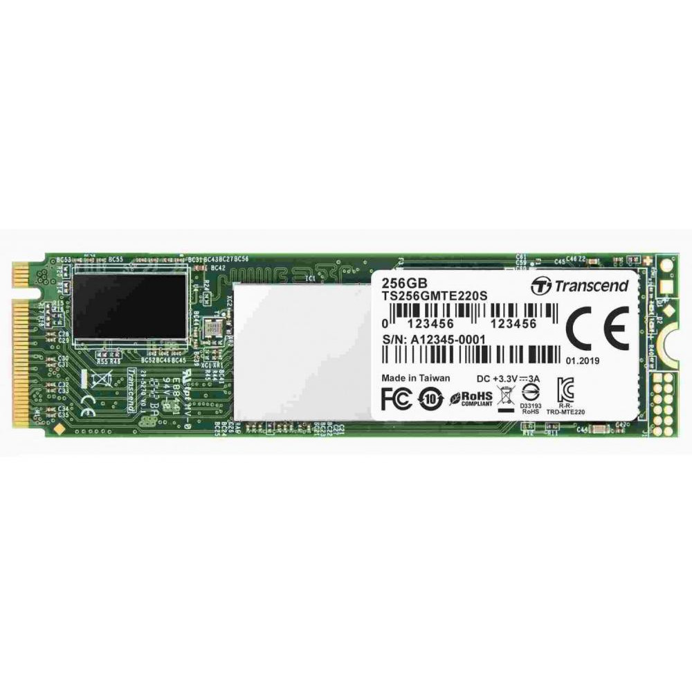 Накопичувач SSD M.2 256 GB Transcend (TS256GMTE220S) PCi-e, фото 1