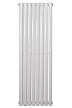 Вертикальний дизайнерський радіатор опалення ARTTIDESIGN Rimini II 8/1500/472/50 білий матовий, фото 4